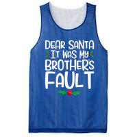 Dear Santa It Was My Brothers Fault Family Christmas Gift Mesh Reversible Basketball Jersey Tank