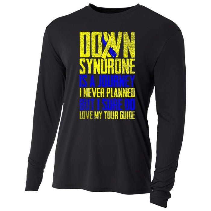 Down Syndrome Is A Journey I Love My Tour Guide T 21 March Cooling Performance Long Sleeve Crew