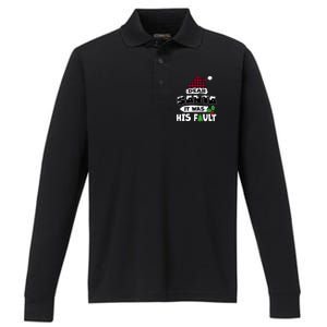 Dear Santa It Was His Fault His And Her Christmas Gift Performance Long Sleeve Polo