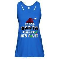 Dear Santa It Was His Fault His And Her Christmas Gift Ladies Essential Flowy Tank