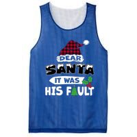 Dear Santa It Was His Fault His And Her Christmas Gift Mesh Reversible Basketball Jersey Tank