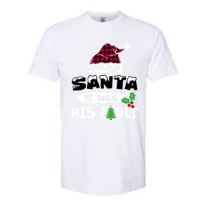 Dear Santa It Was His Fault His And Her Christmas Gift Softstyle CVC T-Shirt