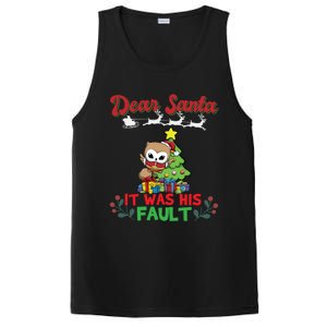 Dear Santa It Was His Fault Siblings Matching Xmas Gift PosiCharge Competitor Tank