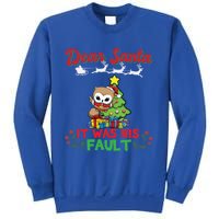 Dear Santa It Was His Fault Siblings Matching Xmas Gift Sweatshirt