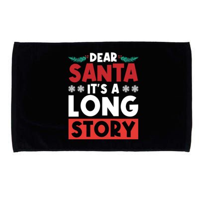 Dear Santa It’S A Long Story Cool Gift Microfiber Hand Towel