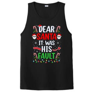 Dear Santa It Was His Fault Xmas Couples Christmas Gift PosiCharge Competitor Tank