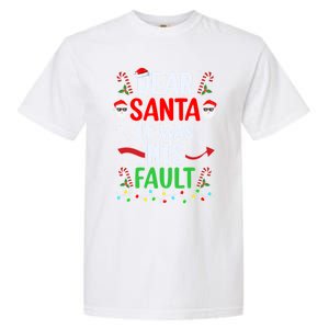 Dear Santa It Was His Fault Xmas Couples Christmas Gift Garment-Dyed Heavyweight T-Shirt