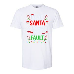 Dear Santa It Was His Fault Xmas Couples Christmas Gift Softstyle CVC T-Shirt