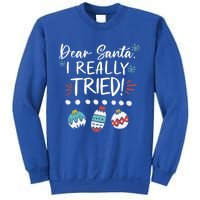 Dear Santa I Really Tried Family Group Christmas Matching Gift Sweatshirt