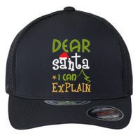 Dear Santa I Can Explain Funny Ugly Christmas Shirt Flexfit Unipanel Trucker Cap