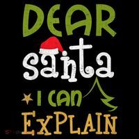 Dear Santa I Can Explain Funny Ugly Christmas Shirt Tall T-Shirt