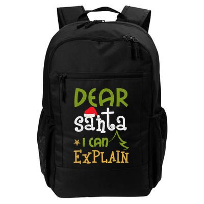 Dear Santa I Can Explain Funny Ugly Christmas Shirt Backpack