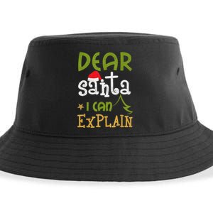 Dear Santa I Can Explain Funny Ugly Christmas Shirt Sustainable Bucket Hat