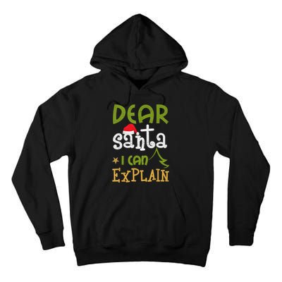 Dear Santa I Can Explain Funny Ugly Christmas Shirt Tall Hoodie
