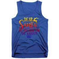 Dear Santa I'm Too Cute For The Naughty List Christmas Crew Gift Tank Top