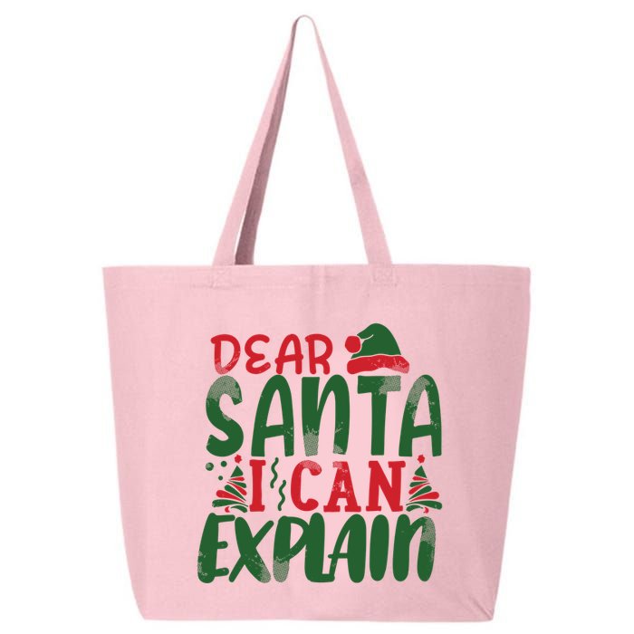 Dear Santa I Can Explain Funny Christmas Naughty 25L Jumbo Tote