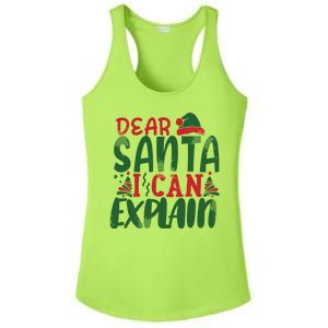 Dear Santa I Can Explain Funny Christmas Naughty Ladies PosiCharge Competitor Racerback Tank