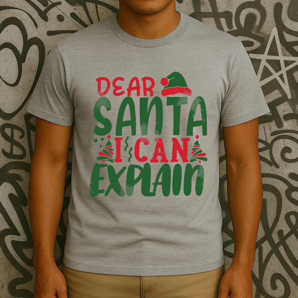 Dear Santa I Can Explain Funny Christmas Naughty T-Shirt