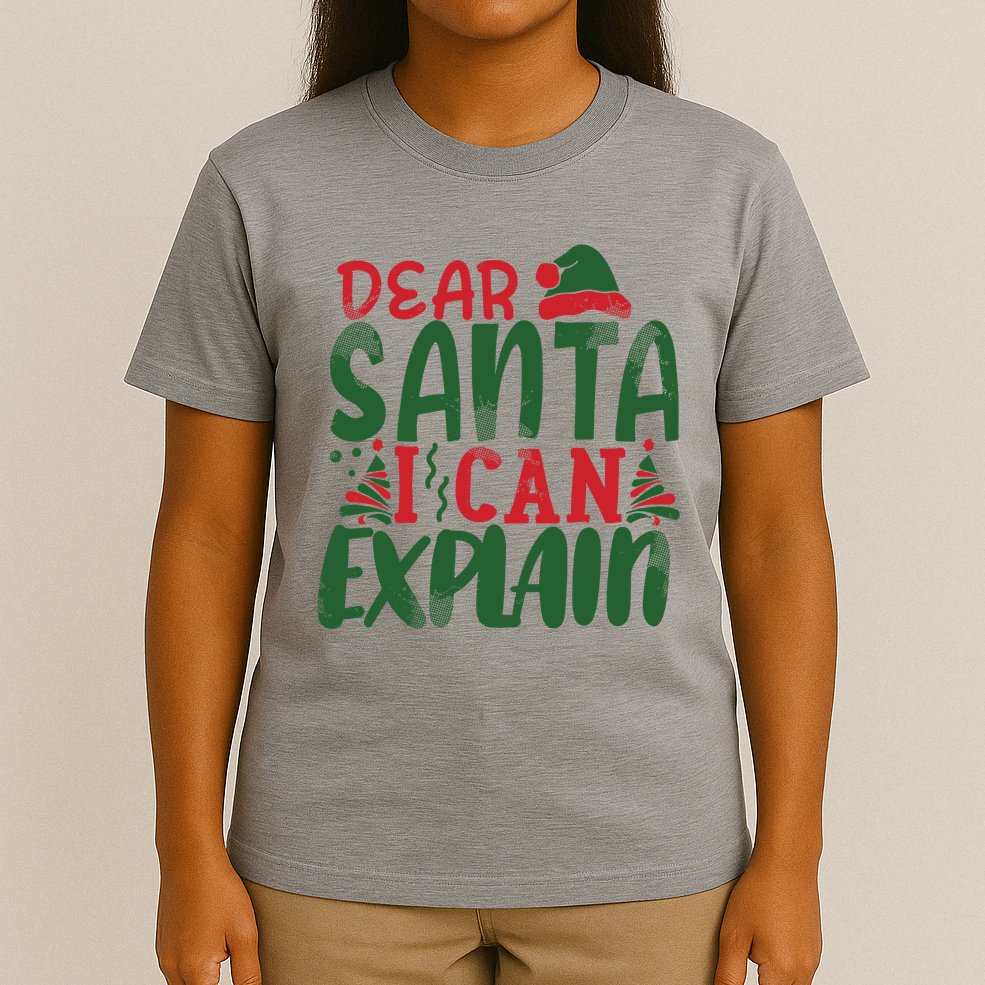 Dear Santa I Can Explain Funny Christmas Naughty T-Shirt