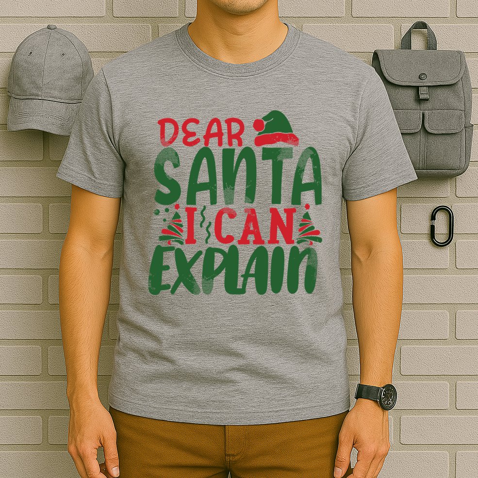 Dear Santa I Can Explain Funny Christmas Naughty T-Shirt
