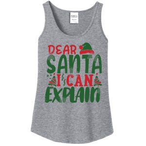 Dear Santa I Can Explain Funny Christmas Naughty Ladies Essential Tank