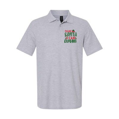 Dear Santa I Can Explain Funny Christmas Naughty Polo