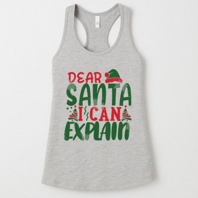 Dear Santa I Can Explain Funny Christmas Naughty Womens Tank Top