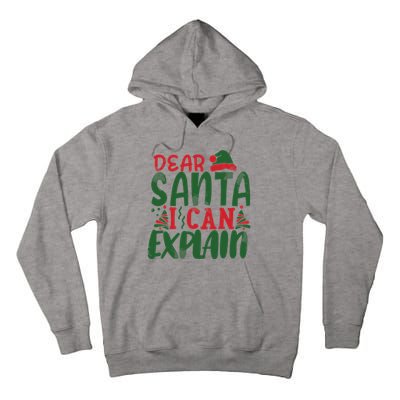 Dear Santa I Can Explain Funny Christmas Naughty Tall Hoodie