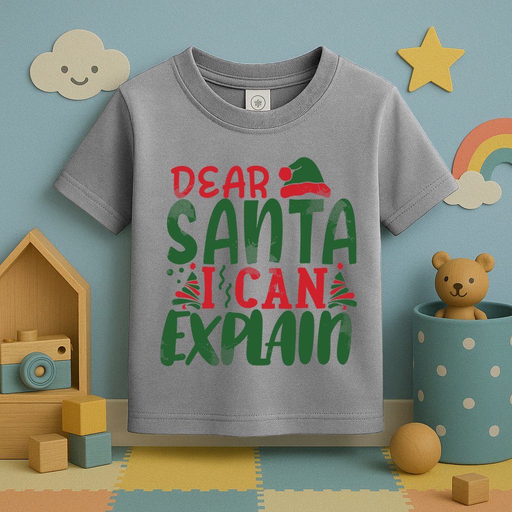 Dear Santa I Can Explain Funny Christmas Naughty Toddler T-Shirt