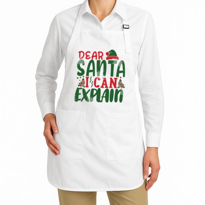 Dear Santa I Can Explain Funny Christmas Naughty Apron