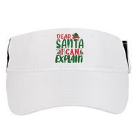 Dear Santa I Can Explain Funny Christmas Naughty Adult Drive Performance Visor