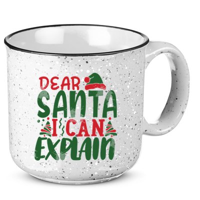 Dear Santa I Can Explain Funny Christmas Naughty 15oz Campfire Ceramic Mug