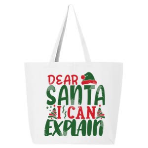 Dear Santa I Can Explain Funny Christmas Naughty 25L Jumbo Tote