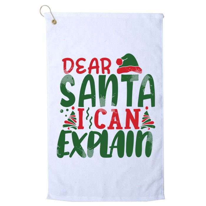 Dear Santa I Can Explain Funny Christmas Naughty Golf Towel