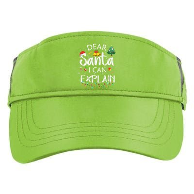 Dear Santa I Can Explain Funny Christmas Joke Santa Claus  Adult Drive Performance Visor