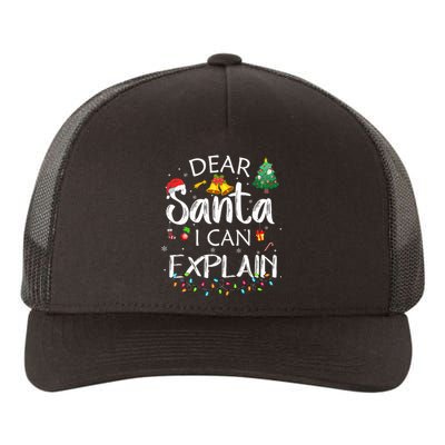 Dear Santa I Can Explain Funny Christmas Joke Santa Claus  Yupoong Adult 5-Panel Trucker Hat