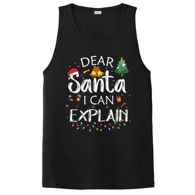 Dear Santa I Can Explain Funny Christmas Joke Santa Claus  PosiCharge Competitor Tank