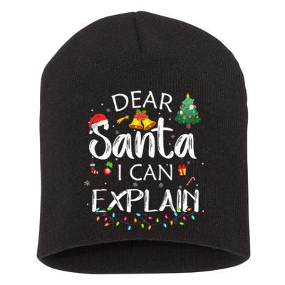 Dear Santa I Can Explain Funny Christmas Joke Santa Claus  Short Acrylic Beanie