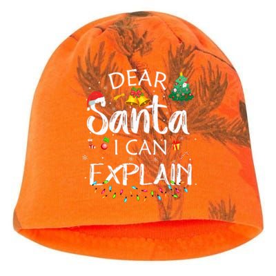 Dear Santa I Can Explain Funny Christmas Joke Santa Claus  Kati - Camo Knit Beanie