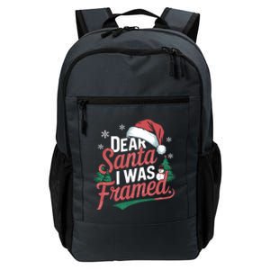 Dear Santa I Was Framed Christmas Outfit Cool Gift Daily Commute Backpack