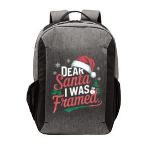 Dear Santa I Was Framed Christmas Outfit Cool Gift Vector Backpack