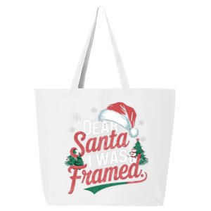 Dear Santa I Was Framed Christmas Outfit Cool Gift 25L Jumbo Tote