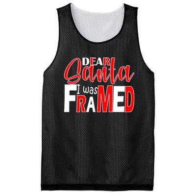 Dear Santa I Was Framed Mesh Reversible Basketball Jersey Tank