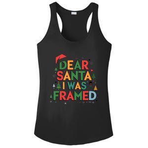 Dear Santa I Was Framed Christmas Outfit Funny Gift Ladies PosiCharge Competitor Racerback Tank