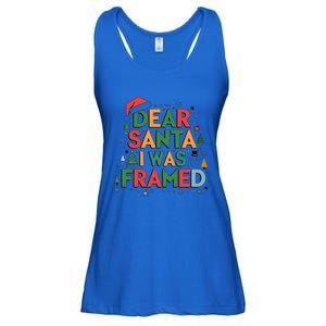 Dear Santa I Was Framed Christmas Outfit Funny Gift Ladies Essential Flowy Tank