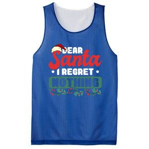 Dear Santa I Regret Nothing Gift Mesh Reversible Basketball Jersey Tank