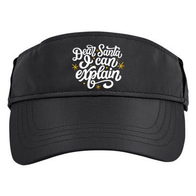 Dear Santa I Can Explain Christmas Holiday Funny Adult Drive Performance Visor