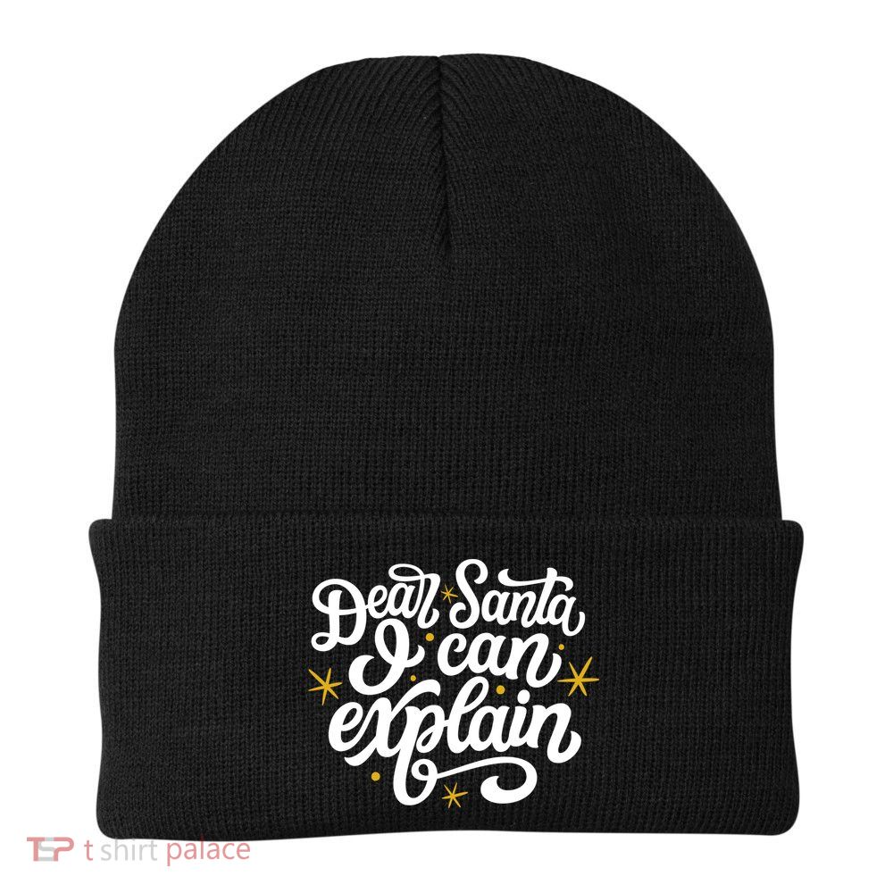 Dear Santa I Can Explain Christmas Holiday Funny Beanie