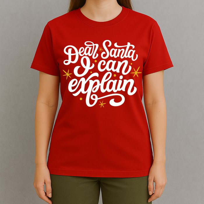 Dear Santa I Can Explain Christmas Holiday Funny T-Shirt