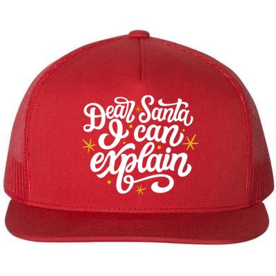 Dear Santa I Can Explain Christmas Holiday Funny Flatbill Hat
